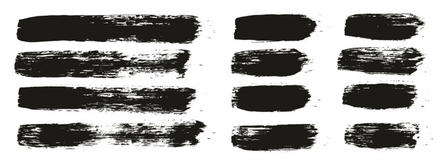 Poster - Hand Drawn Round Brush Regular Straight Lines Mix Artist Brush High Detail Abstract Vector Background Mix Set 