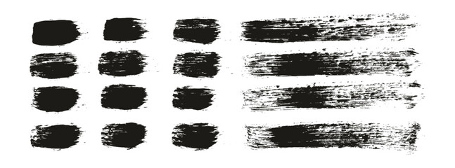 Poster - Hand Drawn Round Brush Regular Straight Lines Mix Artist Brush High Detail Abstract Vector Background Mix Set 