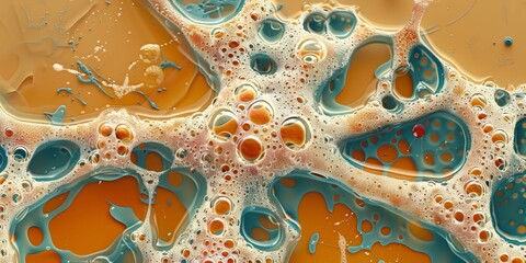 Leinwandbilder - Colorful abstract bubbles with vibrant fluid dynamics, showcasing a dynamic and modern artistic texture in a stunning visual design, Gernerative AI