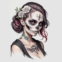 Day of the Dead Celebration: Artistic Skull Makeup Design