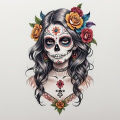 Day of the Dead Celebration: Artistic Skull Makeup Design