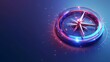 © Ziyan Yang - A sleek digital compass set against a blue background symbolizes advanced online data transport, showcasing modernized navigation in the digital