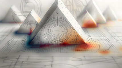 Wall Mural - Design a set of diagrams showing the geometric interpretation of sine, cosine, and tangent as ratios of side lengths in