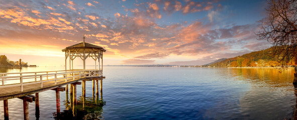 Canvas Print - Pavillon, Bodensee, Bregenz, Österreich 