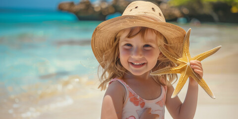 Wall Mural - girl in hat