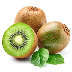 Wall Mural - Kiwi isolated on white background  