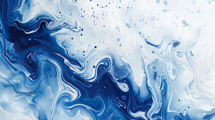 Sticker - Blue and White Abstract Illustrations