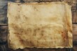 © Nia™ - Blank aged paper sheet as old dirty frame background with dust and stains. Front view. Vintage and antique art concept. Detailed closeup studio shot. Toned - generative ai