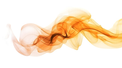 Wall Mural - abstract orange smoke isolated on white background
