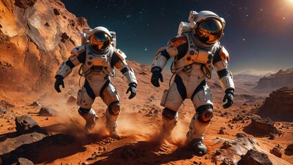 Astronauts Exploring Mars