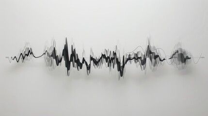 Poster - A sound wave represented as a mathematical equation, with the waveform itself visible as part of the equation.