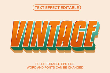 Sticker - 3D TEXT EFFECT VINTAGE VECTOR EDITABLE