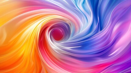 Poster - Abstract swirl of vibrant colors in a liquid gradient,