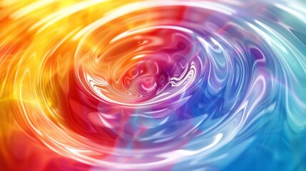 Poster - Abstract swirl of vibrant colors in a liquid gradient,