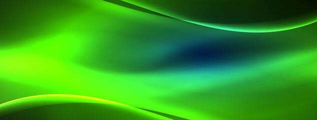 Poster - Neon light glowing waves and lines background set for wallpaper, business card, cover, poster, banner, brochure, header, website