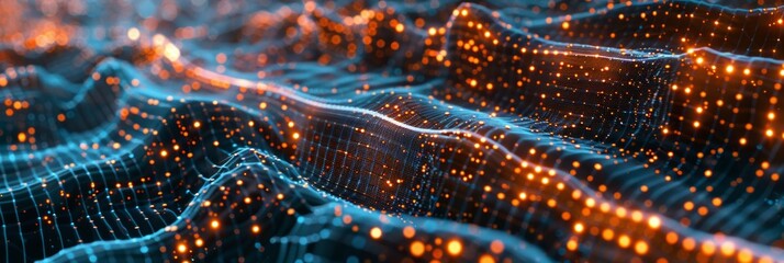 Poster - hologram of data technology structure background. 