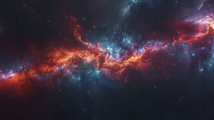 orange red space galaxy nebula cinematic sky background depicting astrologers