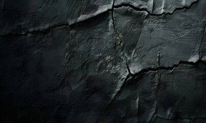 Grunge Black Wall with Cracks - Cinematic Style