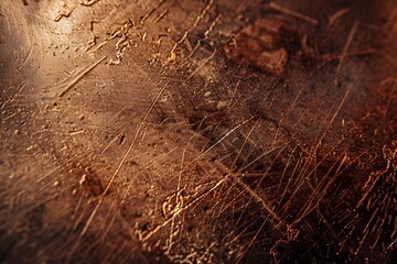 Sticker - Scratched Copper Plate Texture Background