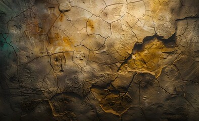 Sticker - Ancient Cave Painting Texture Background