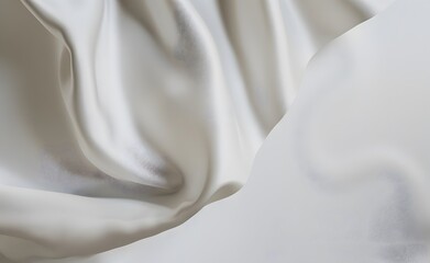 Sticker - White Fabric Drape, Minimalist Texture