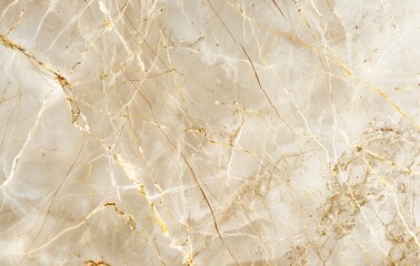 Sticker - Elegant Beige Marble Texture With Golden Veins