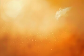 Sticker - Warm Orange Gradient Background with Cloud and Sparkle