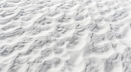 Canvas Print - White Snow Surface with Intricate Patterns