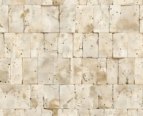 Canvas Print - Cream-Colored Stone Wall Cladding Seamless Texture