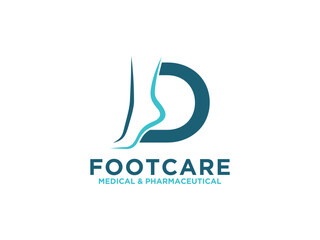 Abstract foot feet podiatric logo vector.