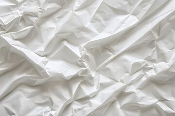 Wall Mural - Abstract White Crumpled Paper Texture