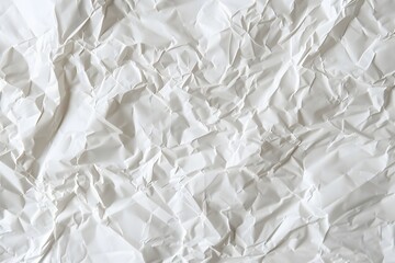 Canvas Print - White Crumpled Paper Texture Background