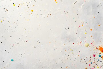 Sticker - Abstract White Canvas With Colorful Specks