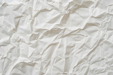 Sticker - White Crumpled Paper Background Texture