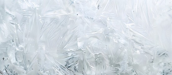 Canvas Print - Frozen White Wall with Ice Texture