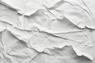 Poster - White Crumpled Paper Texture Background