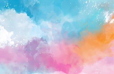 Sticker - Pastel Watercolor Abstract Sky Background