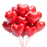 red heart balloons