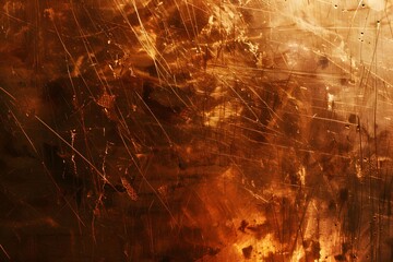 Canvas Print - Abstract Scratched Copper Texture Background