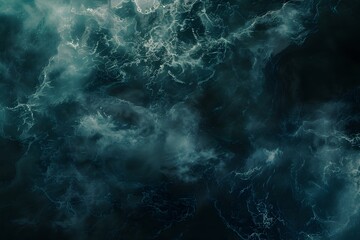 Sticker - Aerial View of Stormy Ocean with Dark Fantasy Vibes