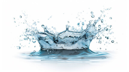 Sticker - splash of fresh water isolated on white background