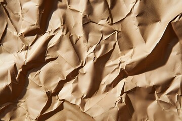 Canvas Print - Crumpled Beige Paper Texture Background