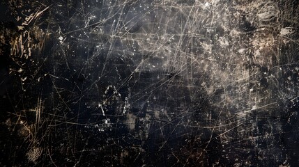 Poster - Dark Grunge Texture with Scratches and Stains