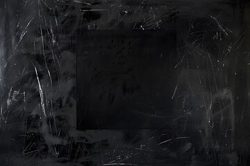 Canvas Print - Abstract Black Scratched Background