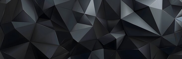 Sticker - Abstract Black Low Poly Geometric Background