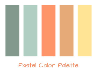 pastel palette color set include five colors for modern minimalist design. bright science fiction th