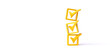 © Midnight Studio - Check mark icon stacked on white background. checklist survey concept, and evaluation Accreditation, quality assurance. with copy space and business design.