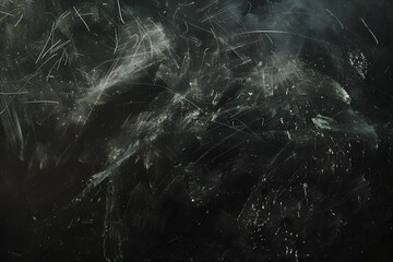 Poster - Dark Chalkboard Texture with Scratches and Dust