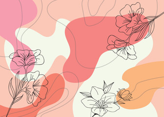 Abstract floral colorful background