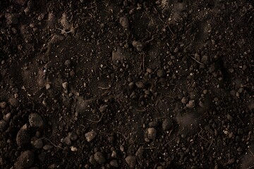 Sticker - Dark Brown Soil Texture Background